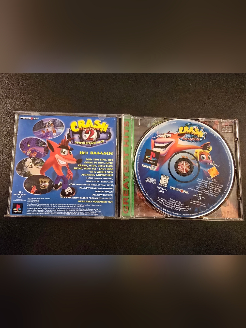 Sony Playstation Crash Bandicoot WARPED